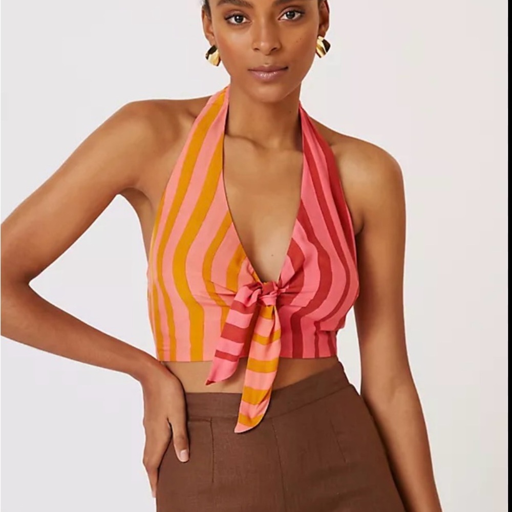 FARM Rio Multicolor Striped Halter Top - Picture 4 of 4